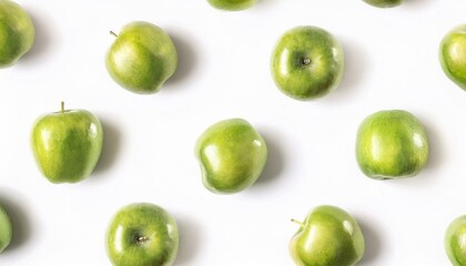 Seamless pattern with fruits. Tropical abstract background. Apple on white background.