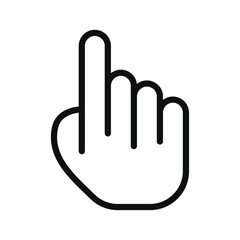 Obraz premium Finger icon Thin line flat illustration