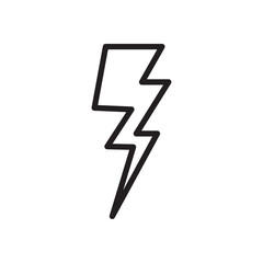 Flash icon Thin line flat illustration