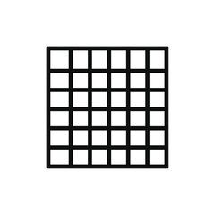 Grid icon Thin line flat illustration