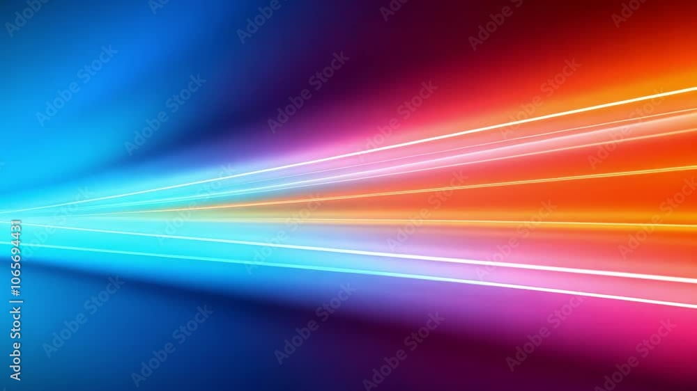 Poster Abstract Neon Lines:  A vibrant and captivating abstract background with streaks of neon light radiating outwards, creating a sense of movement and energy.
