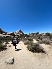 hiking in the desert mountains