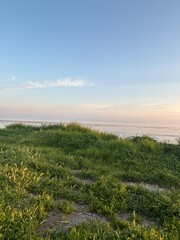 sunrise over the field