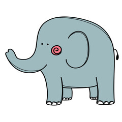 Obraz premium Elephant elephant, animal, cartoon, illustration, vector