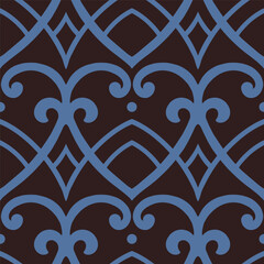 Ornamental decorative pattern element. Seamless texture. Vector illustration. 