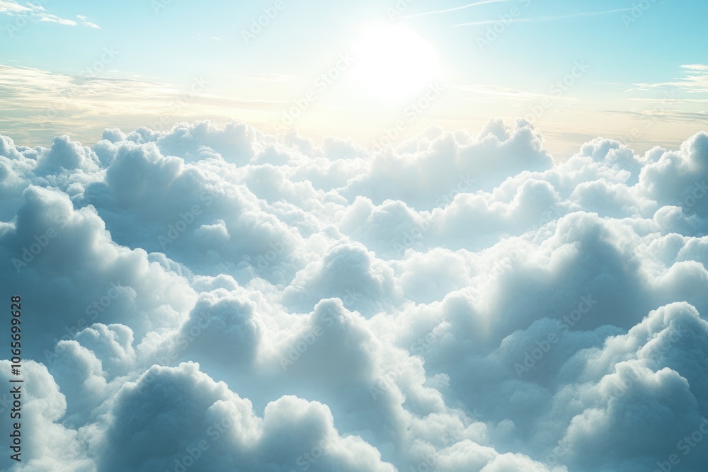 Aufkleber sky in nubes. fluffy clouds creating a beautiful heaven background