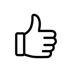 Obraz premium Thumb icon Thin line flat illustration