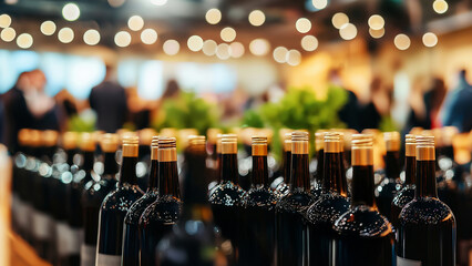 Guests enjoy a bustling wine tasting event filled with conversation