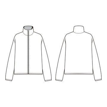 Lightweight zip-up jacket with a high collar, perfect for a sleek, minimal look in transitional weather.

