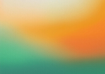 Obraz premium Orange white green colors grainy gradient background, blurred noise texture effect, web banner design