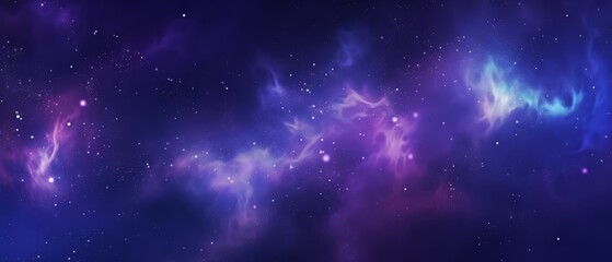 Fototapeta premium Explore the enchanting and mesmerizing beauty of a starfilled night sky, wonderfully adorned with vibrant nebulae, which evokes a profound sense of wonder and deep inspiration within the observer