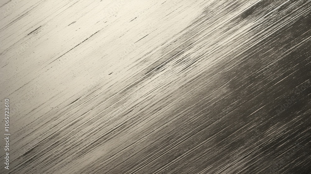 Poster abstract grey texture with diagonal brush strokes, creating depth and movement in a striking monochr
