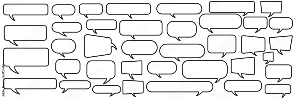 Poster dialogue box silhouette vector set. vector speech clouds chat bubble icon. talk bubble speech icon. 