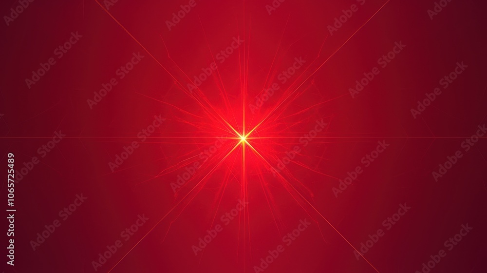 Poster A vibrant red starburst pattern radiates with intense light and energy, creating a captivating visual impact.