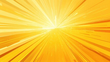 A vibrant burst of golden rays radiating outward, creating a warm and energetic atmosphere.