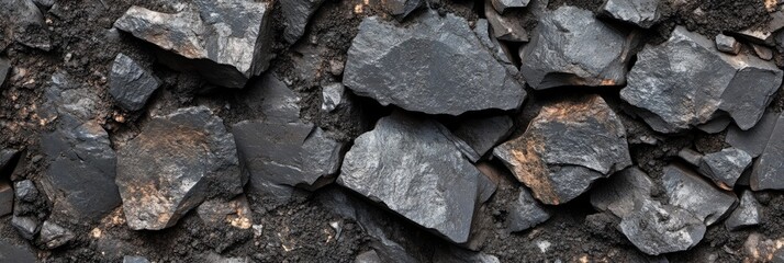 Dark Earth Texture: Rough, Fractured Mud Surface with Soil and Rocks