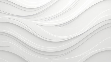 A smooth, elegant white wave pattern on a minimalist background, creating a serene and modern aesthetic.