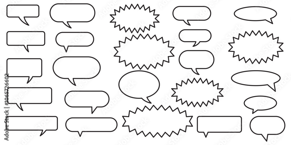 Poster dialogue box silhouette vector set. vector speech clouds chat bubble icon. talk bubble speech icon. 