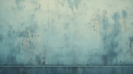 Obraz premium A textured wall with a cool blue-green hue, showcasing subtle variations and depth in surface details.