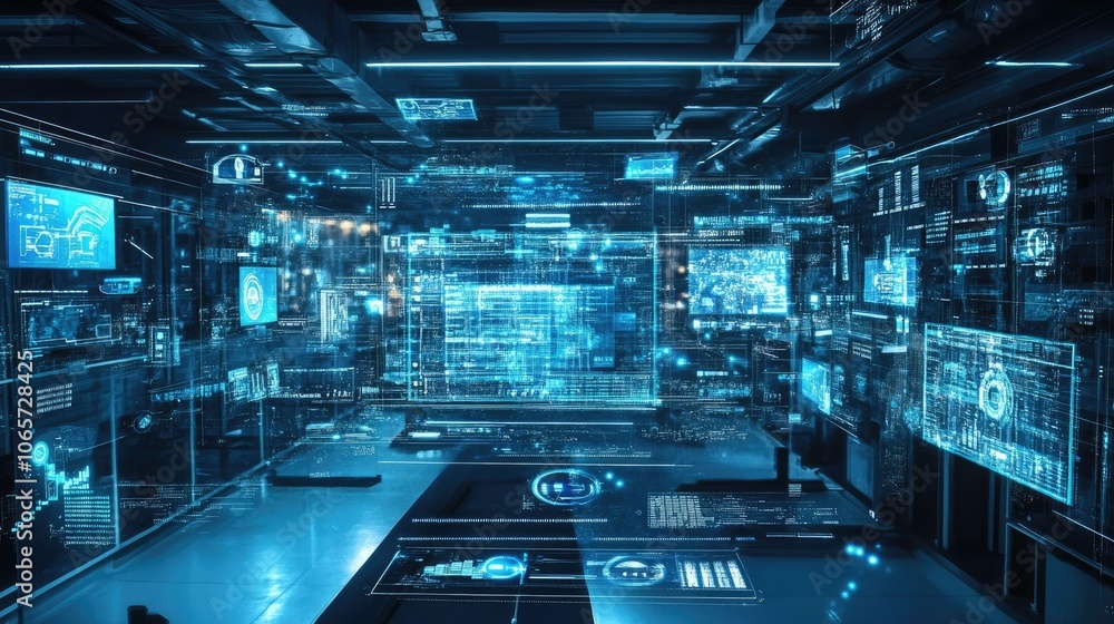 Poster exploring the future of technology in a digital workspace