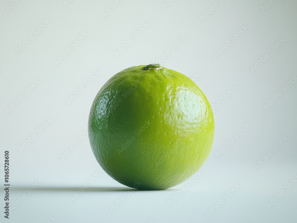 Wall mural Lime on white surface