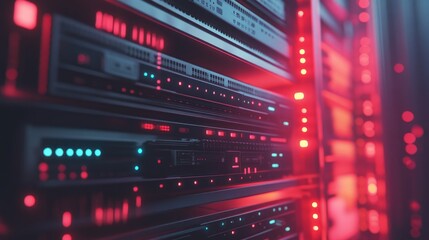 Naklejka premium Explore the intricacies of server technology in modern data centers