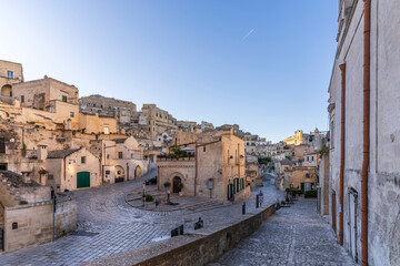 Matera old town view in Italy