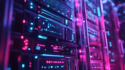 Naklejka premium Explore the cutting-edge technology of modern data centers and their impact on business operations