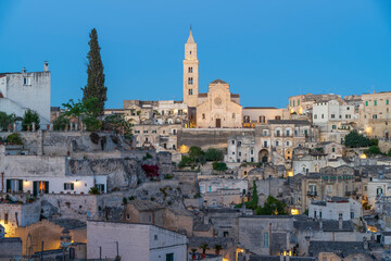 Matera old town view in Italy