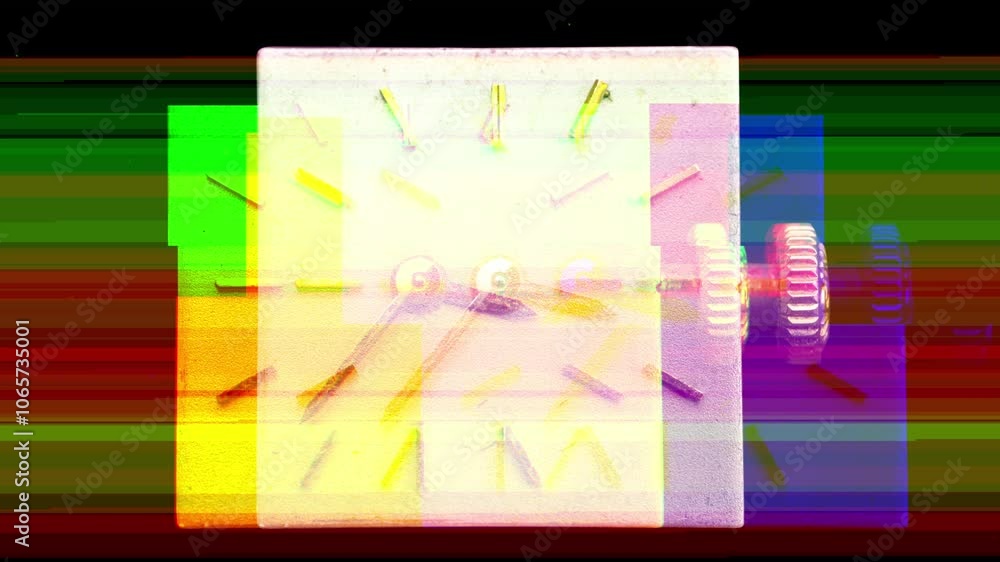 Poster wrist watch macro with code