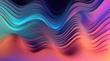 Obraz premium Abstract Waves of Colorful Gradient Flow