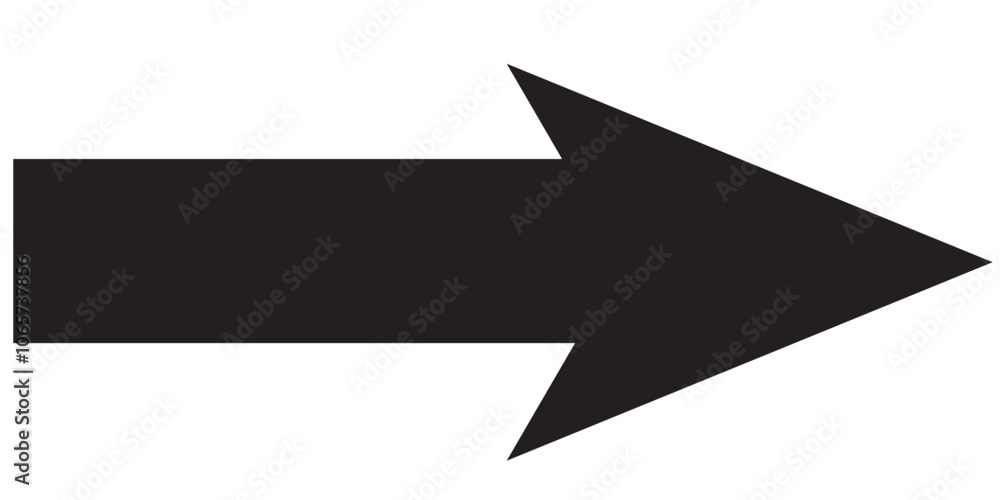 Poster black arrow icon vector. black long arrow icon vector. black direction arrow . long up arrow icon ve