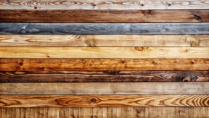 Rustic Wooden Plank Wall with Varied Grain Patterns and Textures