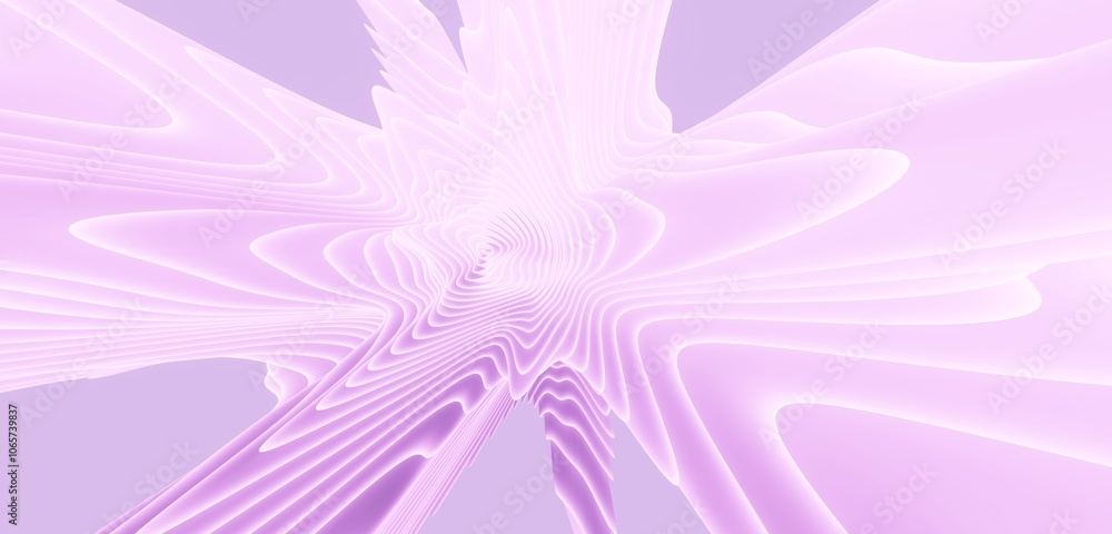 Aufkleber abstract pink background curved pattern in design 3d render