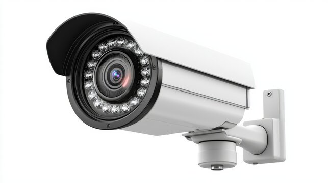 A modern security camera equipped with advanced infrared features, ensuring clear visibility and protection even in low-light conditions, ideal for various surveillance needs.