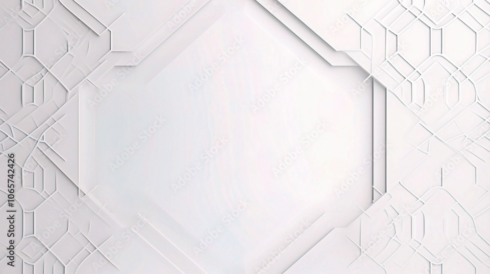 Poster abstract white background with geometric patterns