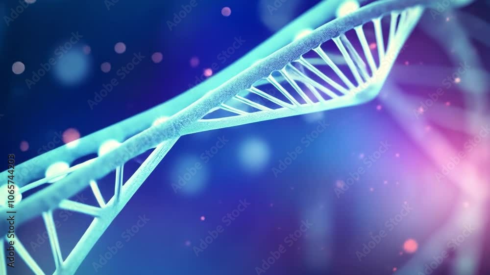 Poster dna double helix: a mesmerizing, abstract representation of the double helix structure of dna, rende