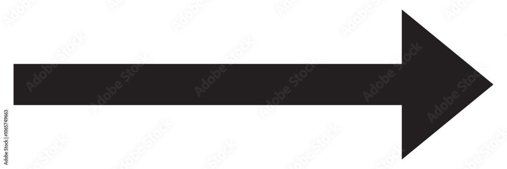 Poster left arrow vector single icon. long black arrow icon vector isolated on white background, black arro
