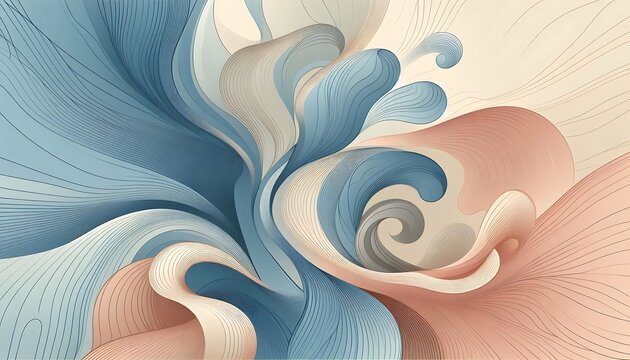 Flowing blue Serenity background,Generative AI