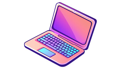 Laptop, white isolate background