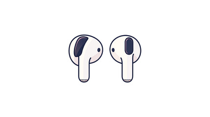 Obraz premium Wireless earbuds, white isolate background
