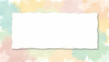 Obraz premium Blank canvas with pastel watercolor background for creative design projects