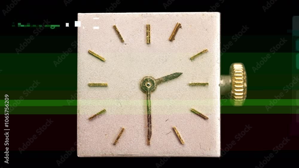 Poster wrist watch macro with code