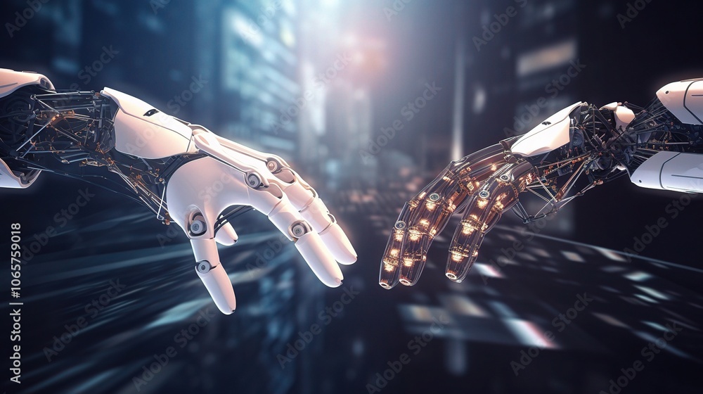 Poster interaction between human and robot hands in 2008