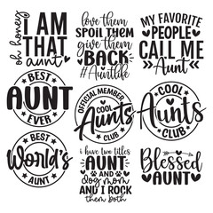 Fototapeta premium 9 Aunt SVG Design Bundle
