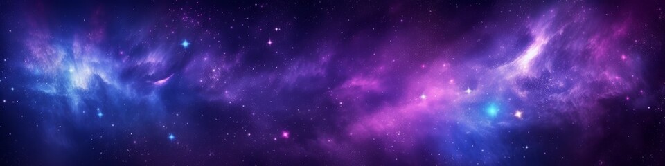 Fototapeta premium Experience the breathtaking beauty of a celestial nebula, a vibrant region of space filled with sparkling stars, inspiring awe and wonder in the vast cosmos and its many mysteries