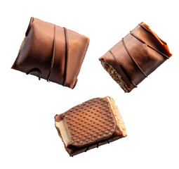 Chocolate bars falling