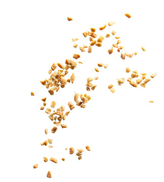 Crunchy pieces of roasted peanuts