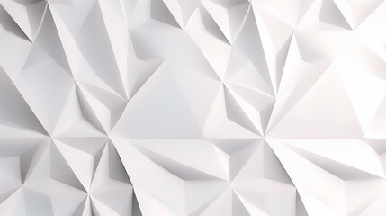 Obraz premium Abstract White Geometric Background with Triangular Shapes