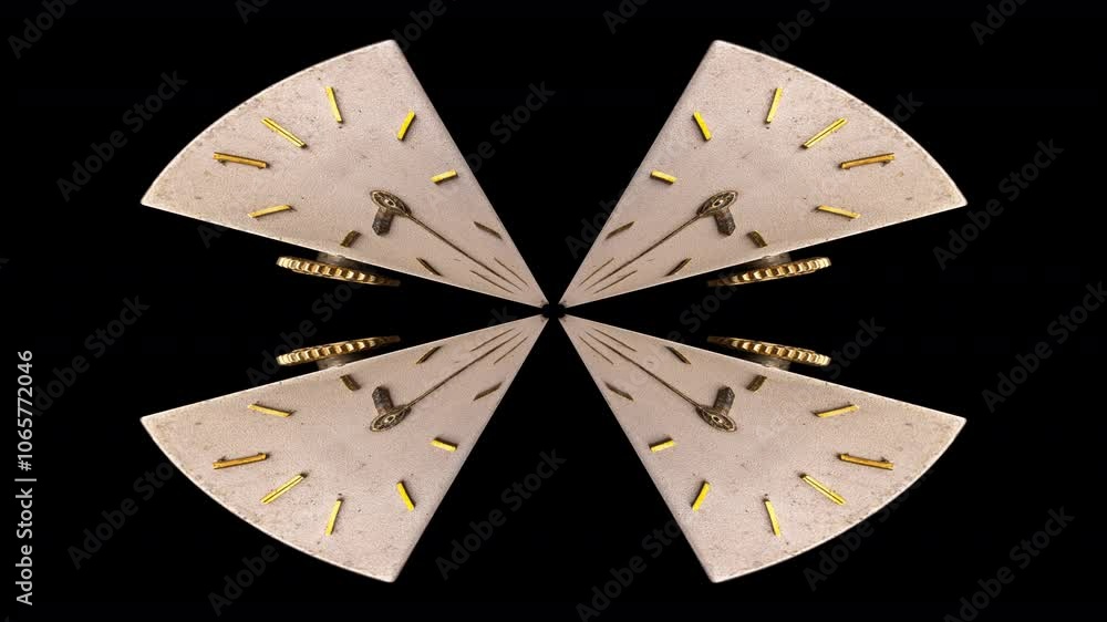 Poster wrist watch macro made into abstract pattern